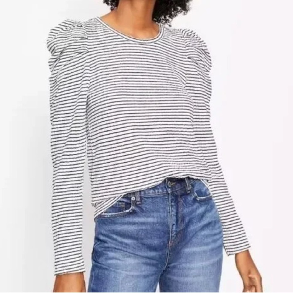 Loft Striped Long Sleeve Top for Women size Extra Small XS
